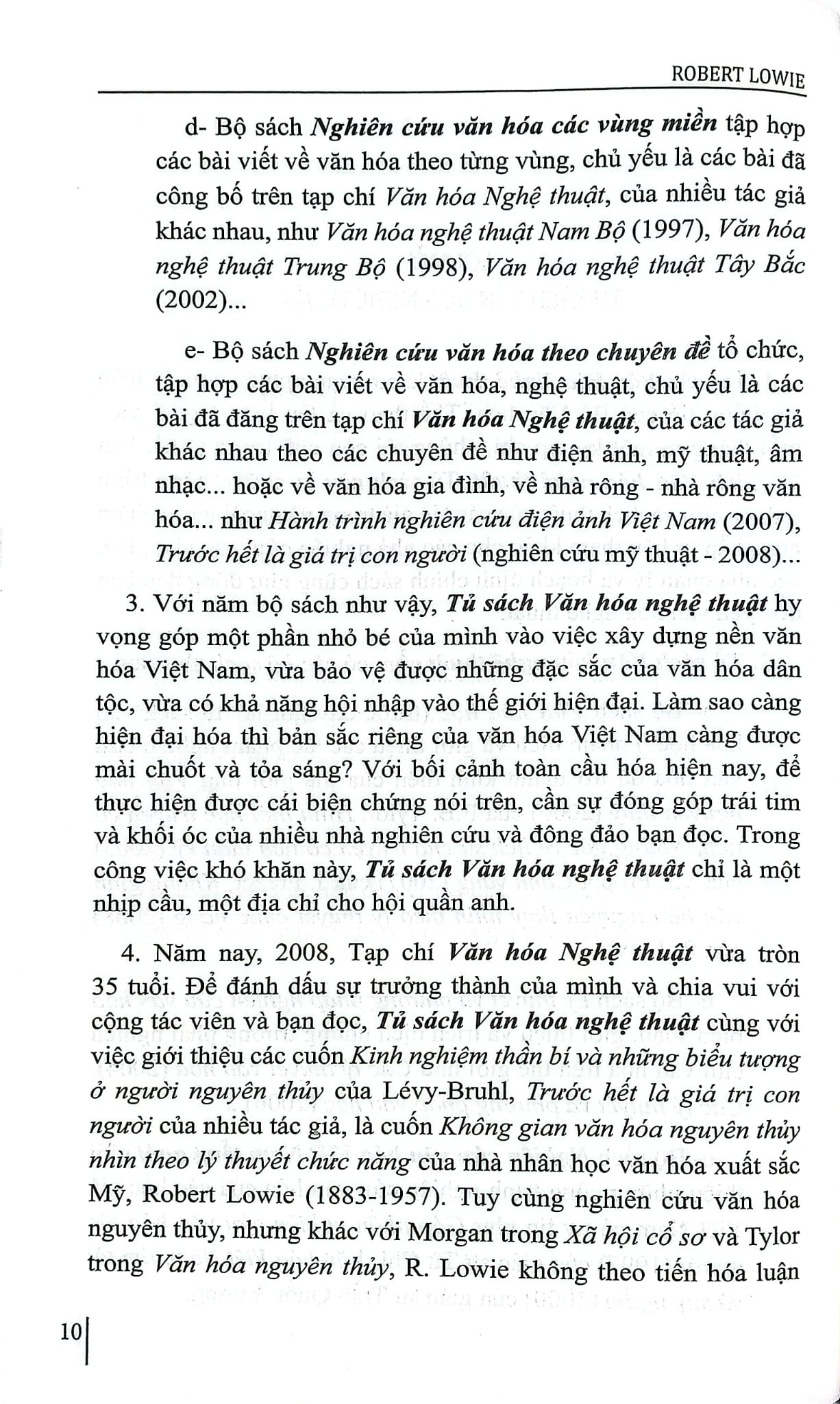 Không Gian Văn Hóa Nguyên Thủy - Nhìn Theo Lý Thuyết Chức Năng - Robert Lowie