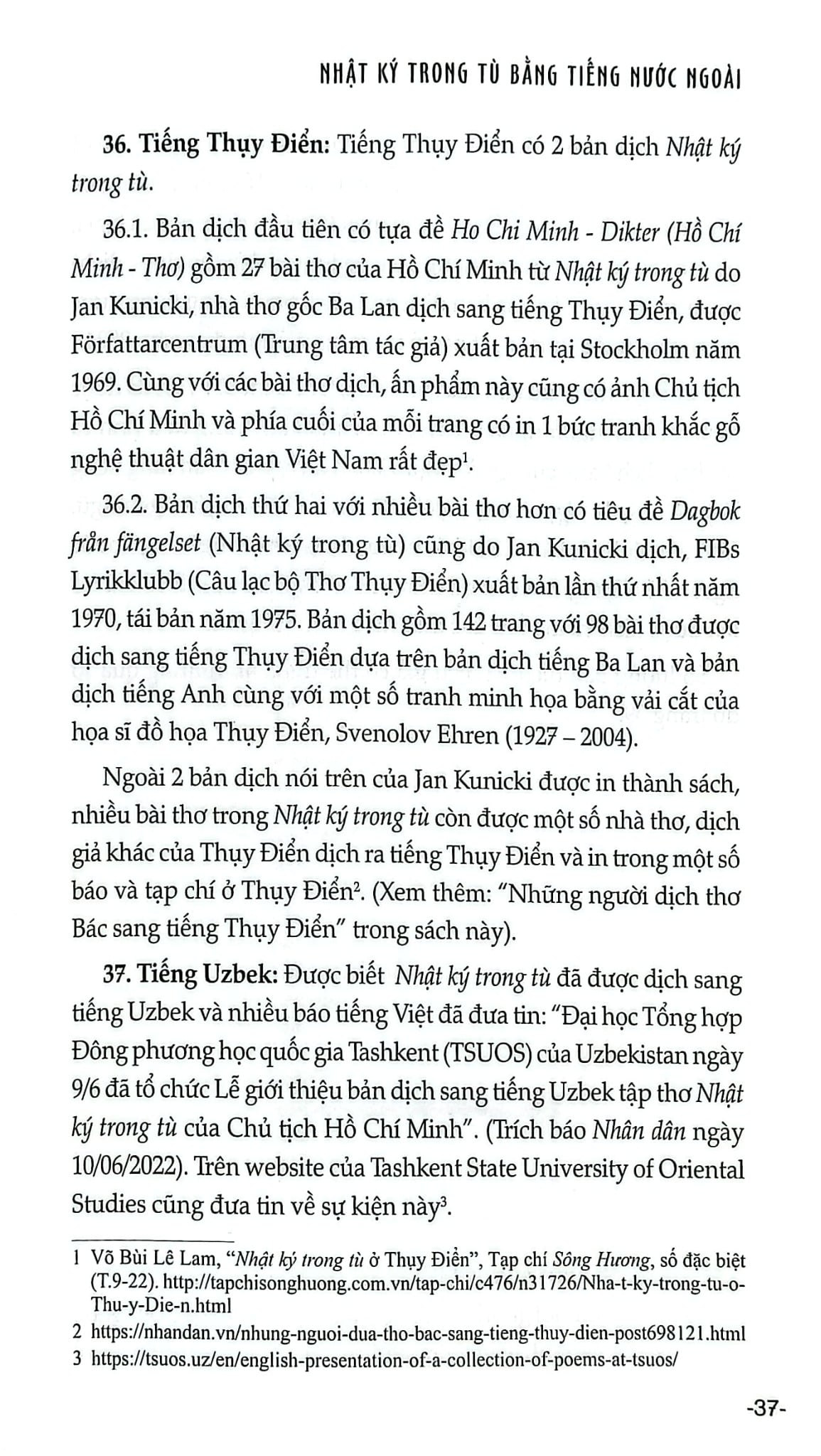Nhật Ký Trong Tù - Bằng Tiếng Nước Ngoài  - Võ Xuân Quế