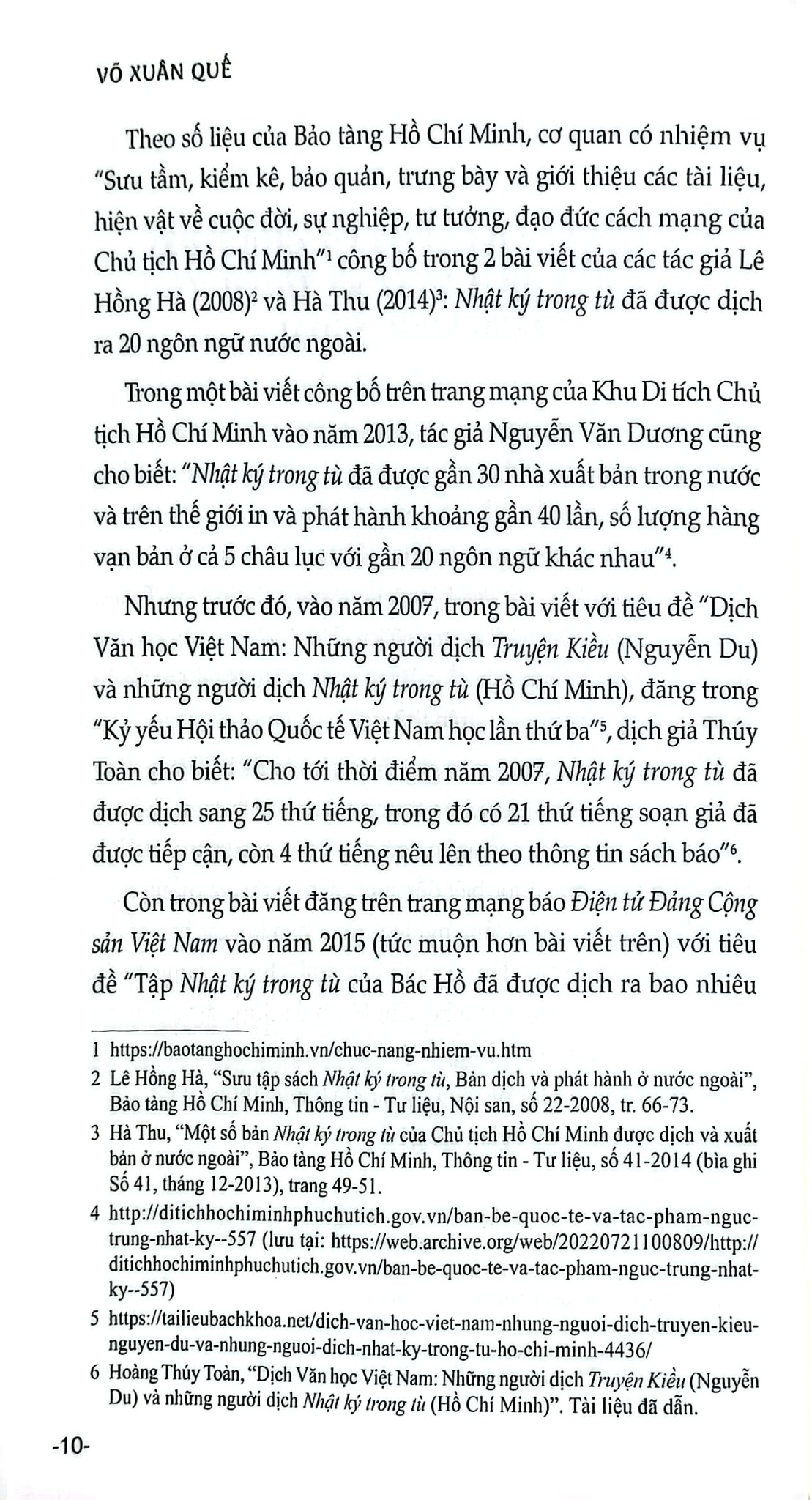 Nhật Ký Trong Tù - Bằng Tiếng Nước Ngoài  - Võ Xuân Quế
