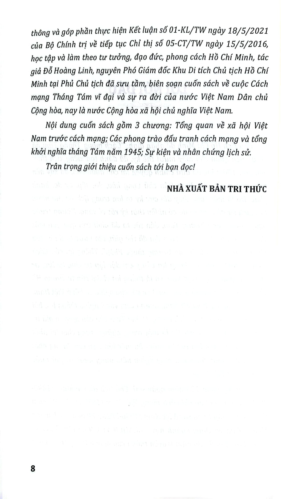 Cách Mạng Tháng Tám Năm 1945 - Sự Kiện Và Nhân Chứng - 
Đỗ Hoàng Linh