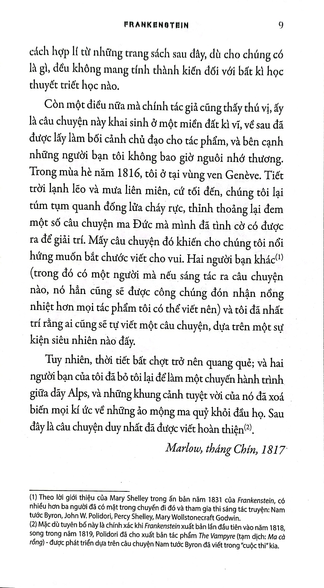 Frankenstein Hay Prometheus Thời Hiện Đại - 
Mary Shelley