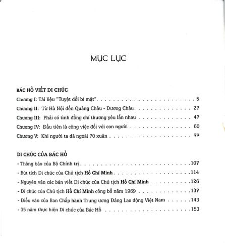 Bác Hồ Viết Di Chúc Và Di Chúc Của Bác Hồ  - Hồi kí Vũ Kỳ, Thế Kỷ 