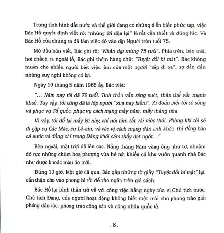  Bác Hồ Viết Di Chúc Và Di Chúc Của Bác Hồ  - Hồi kí Vũ Kỳ, Thế Kỷ 