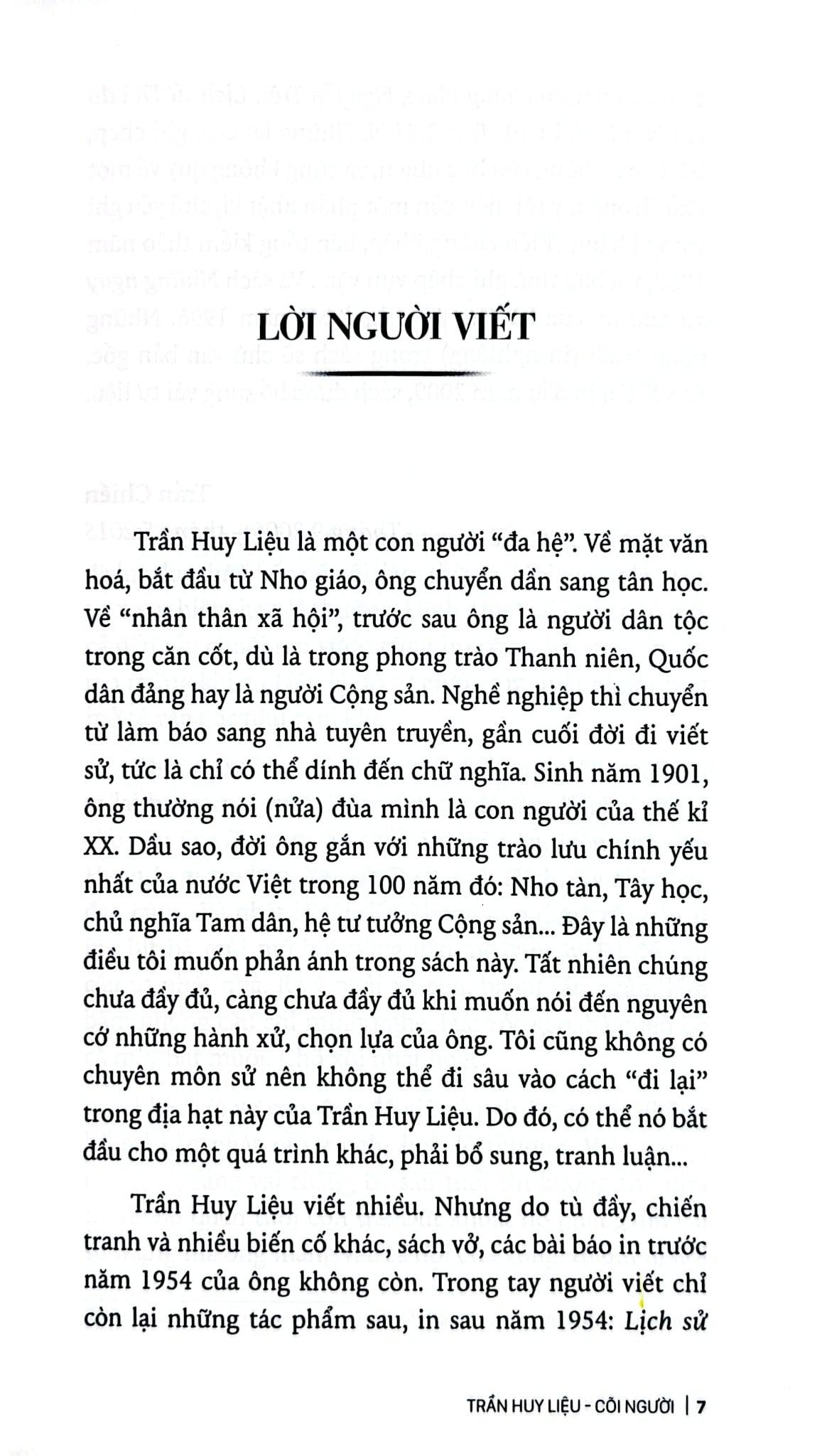 Trần Huy Liệu - Cõi Người - 
Trần Chiến