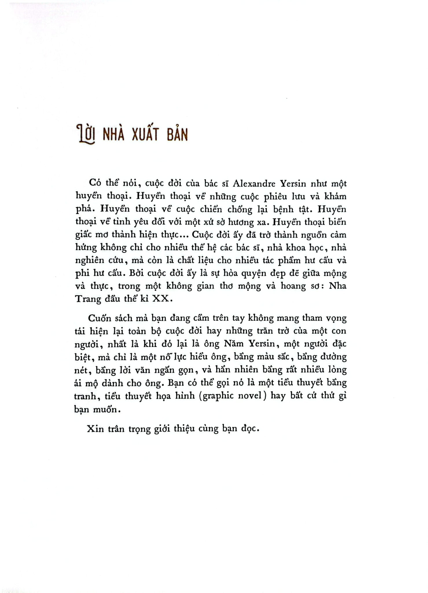 Yersin - Khúc Hát Cá Ông - Tạ Huy Long