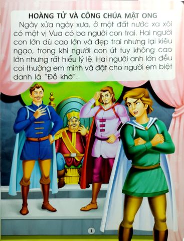  Combo 3 Cuốn Những Câu Chuyện Nổi Tiếng Thế Giới ( Hoàng Tử Và Công Chúa Mật Ong + Hoàng Tử Và Chuông Thần + Hoàng Tử Cua Vàng ) 