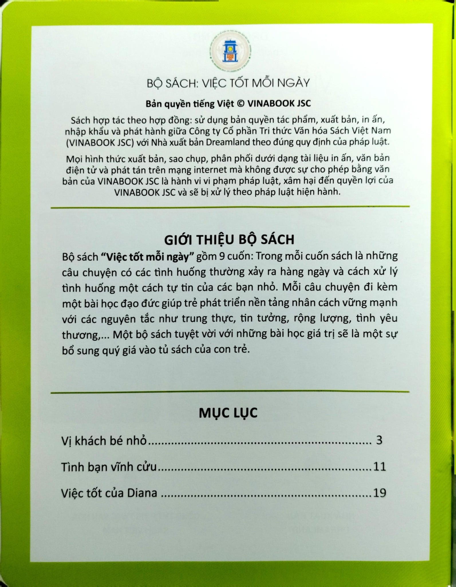 Combo 9 Cuốn Việc Tốt Mỗi Ngày ( Ân Cần + Chân Thành + Hãy Là Chính Mình + Kiên Trì + Lịch Sự + Rộng Lượng + Thận Trọng + Triu Mến + Tinh Thần Thể Thao )
