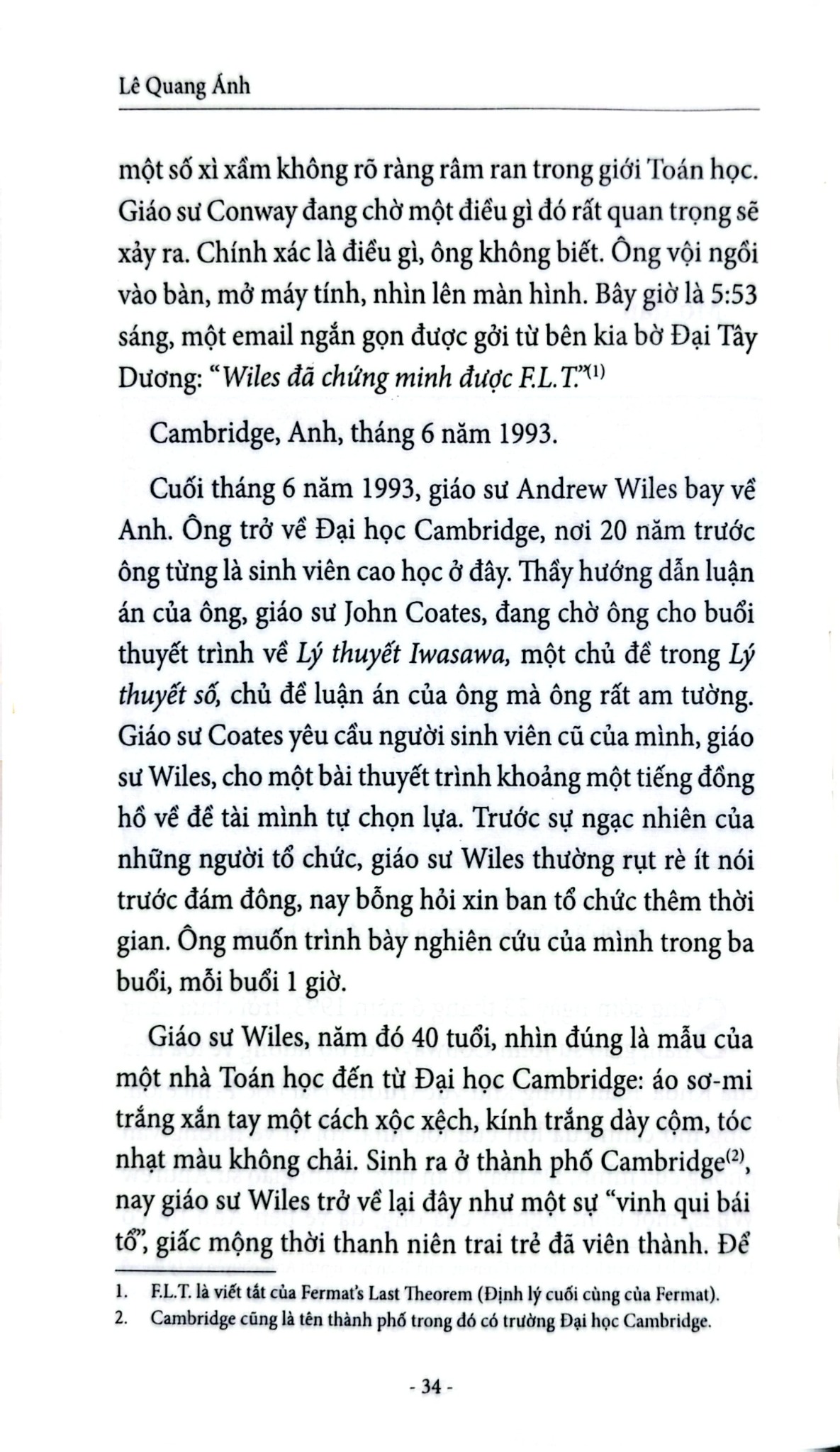 Định Lý Cuối Cùng Của Fermat - Lê Quang Ánh