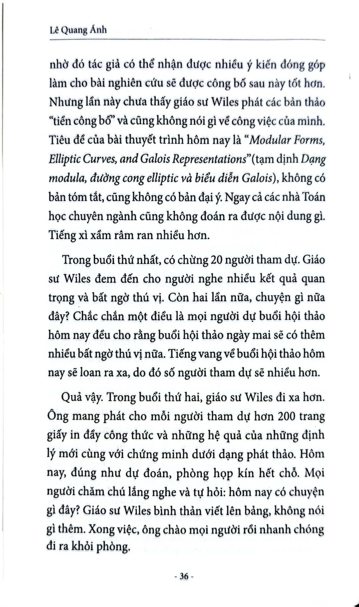 Định Lý Cuối Cùng Của Fermat - Lê Quang Ánh