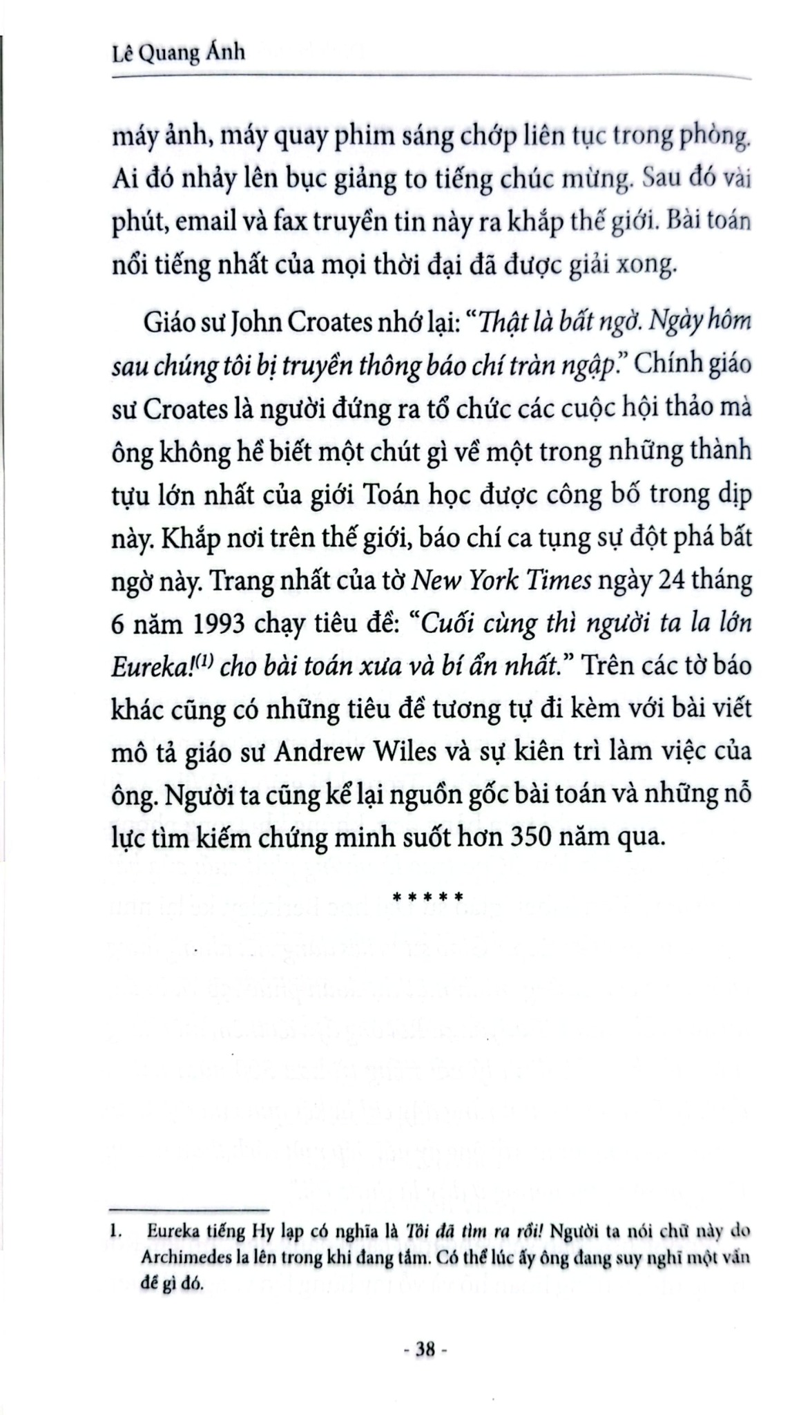 Định Lý Cuối Cùng Của Fermat - Lê Quang Ánh