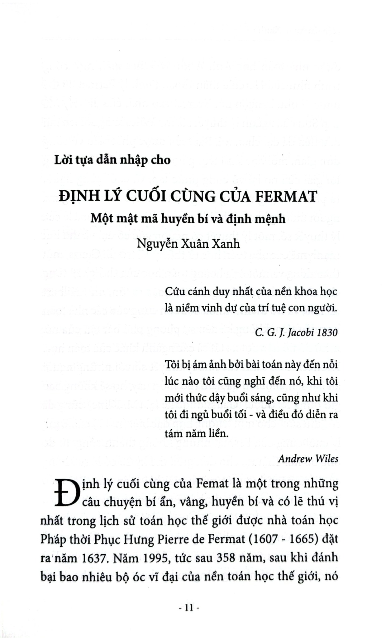 Định Lý Cuối Cùng Của Fermat - Lê Quang Ánh