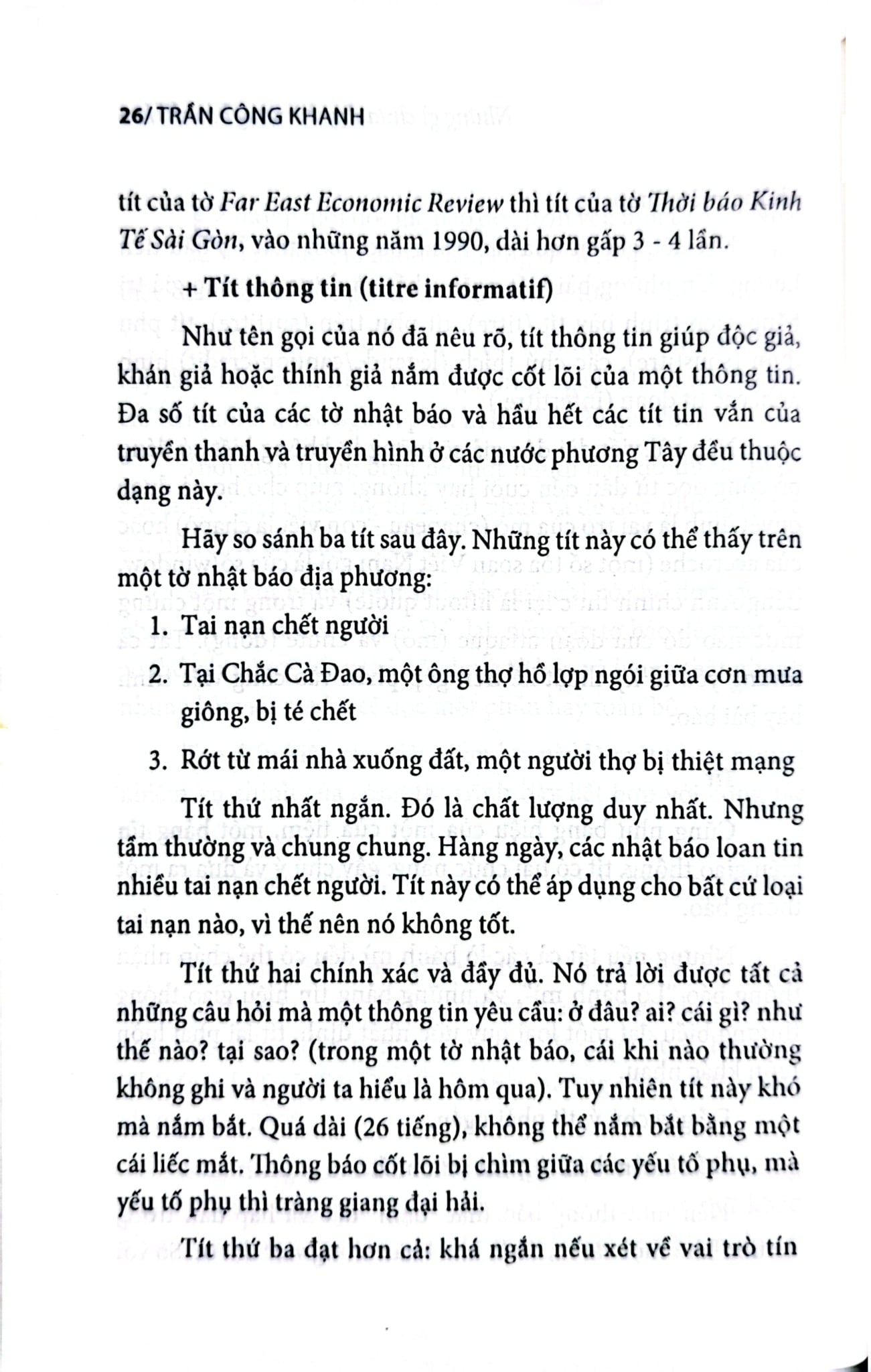 Những Gì Chưa Dạy Ở Trường Báo Chí - Trần Công Khanh