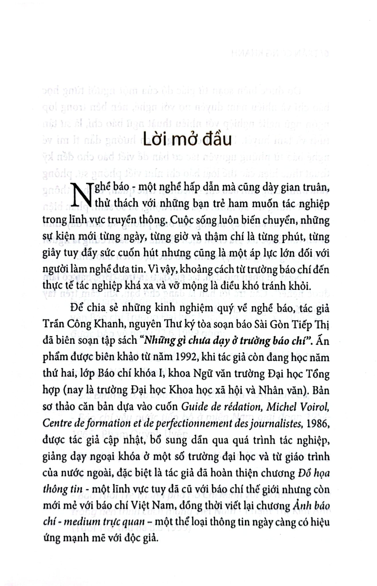 Những Gì Chưa Dạy Ở Trường Báo Chí - Trần Công Khanh