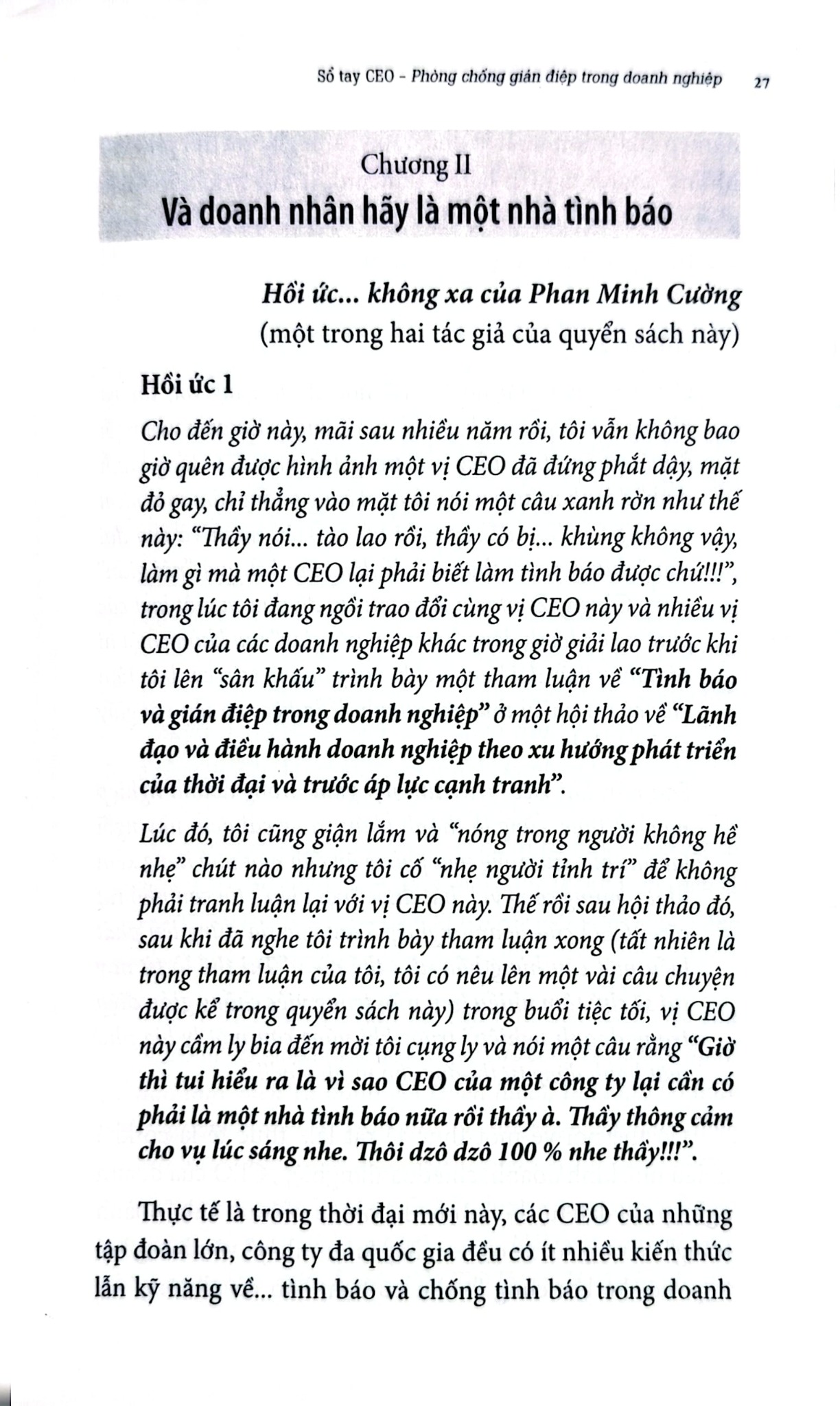 Sổ Tay Ceo - Phòng Chống Gián Điệp - Phan Minh Cường - Võ Thế Chương