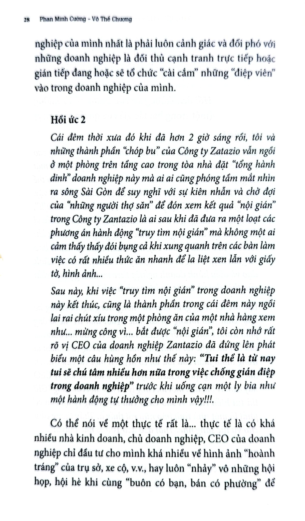 Sổ Tay Ceo - Phòng Chống Gián Điệp - Phan Minh Cường - Võ Thế Chương