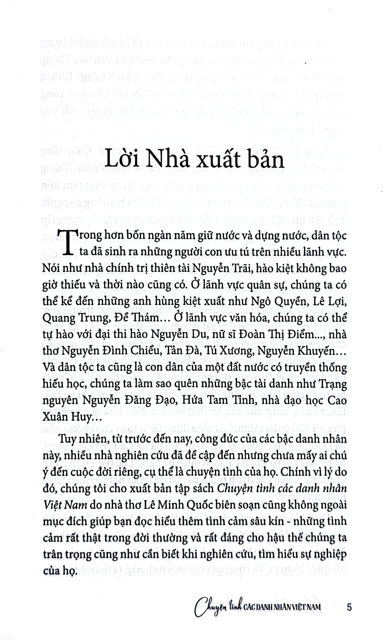 Chuyện Tình Các Danh Nhân Việt Nam - Tập 1 - Lê Minh Quốc