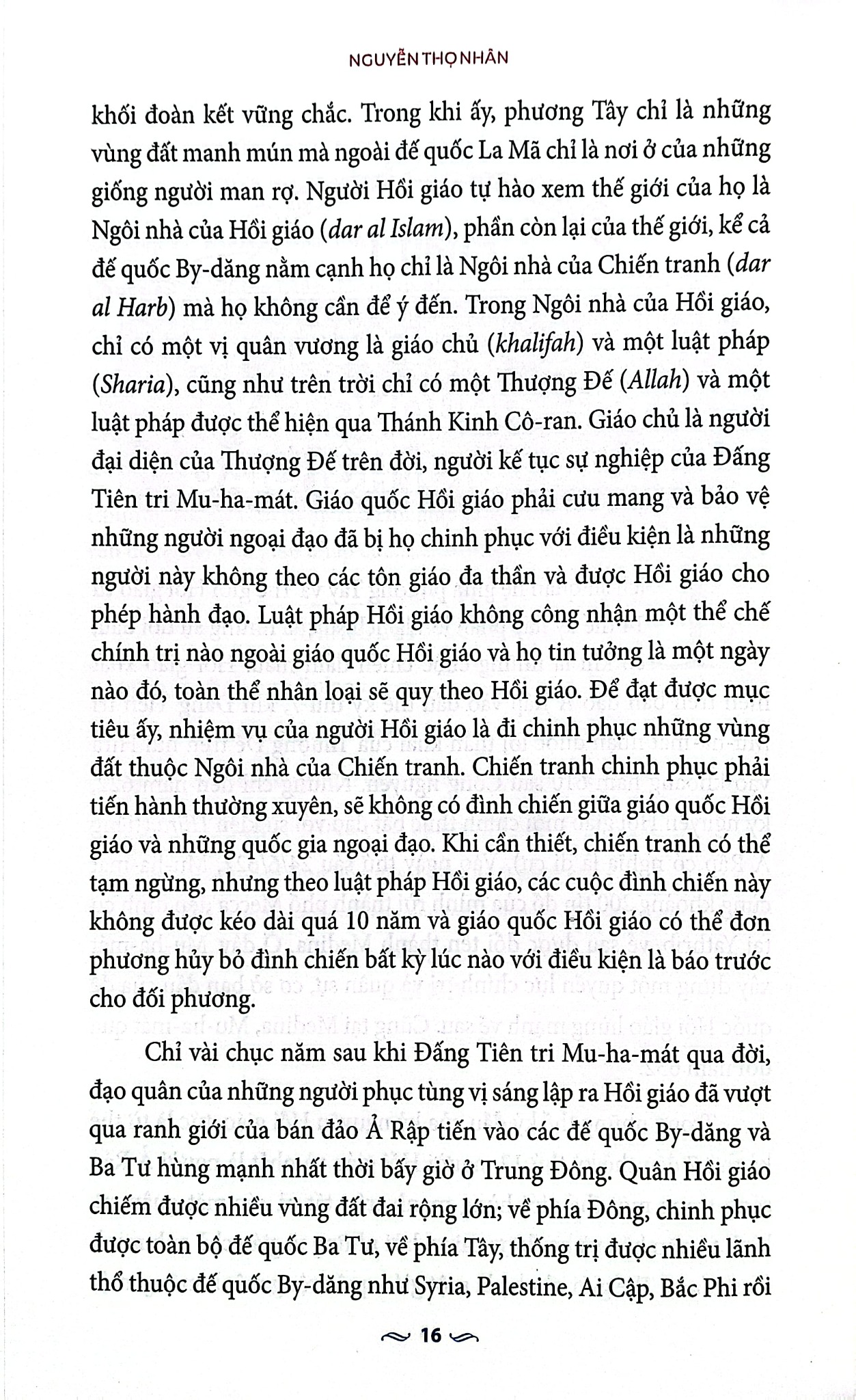 Lịch Sử Các Quan Hệ Giữa Phương Tây Và Thế Giới Hồi Giáo - Nguyễn Thọ Nhân