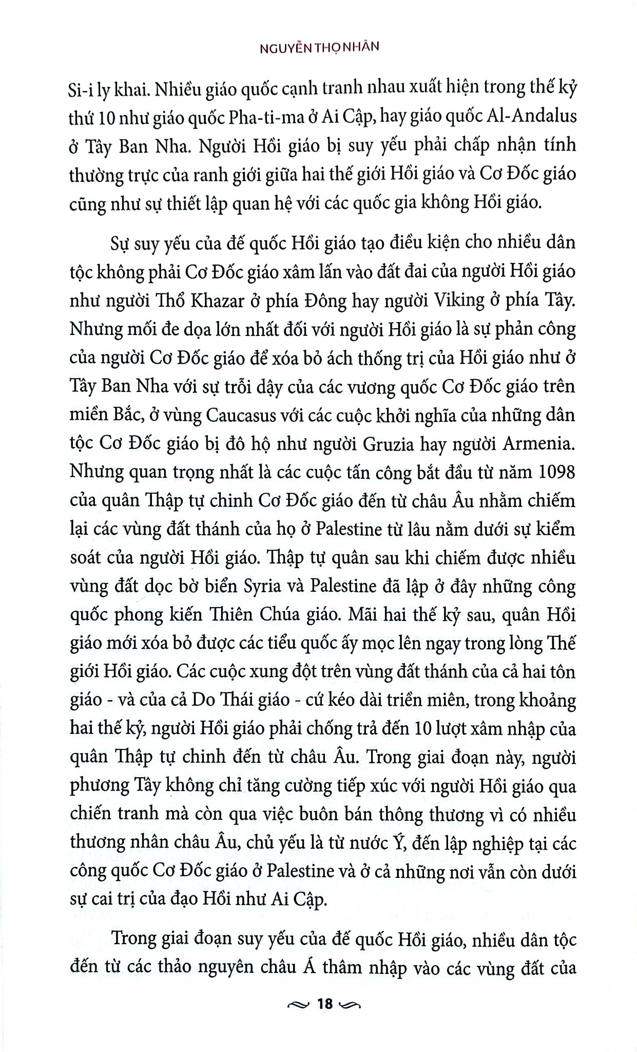 Lịch Sử Các Quan Hệ Giữa Phương Tây Và Thế Giới Hồi Giáo - Nguyễn Thọ Nhân