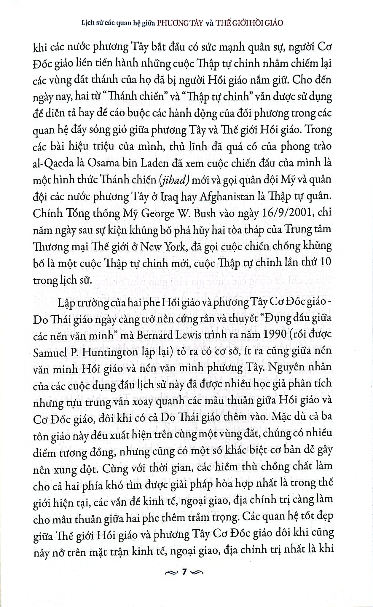 Lịch Sử Các Quan Hệ Giữa Phương Tây Và Thế Giới Hồi Giáo - Nguyễn Thọ Nhân