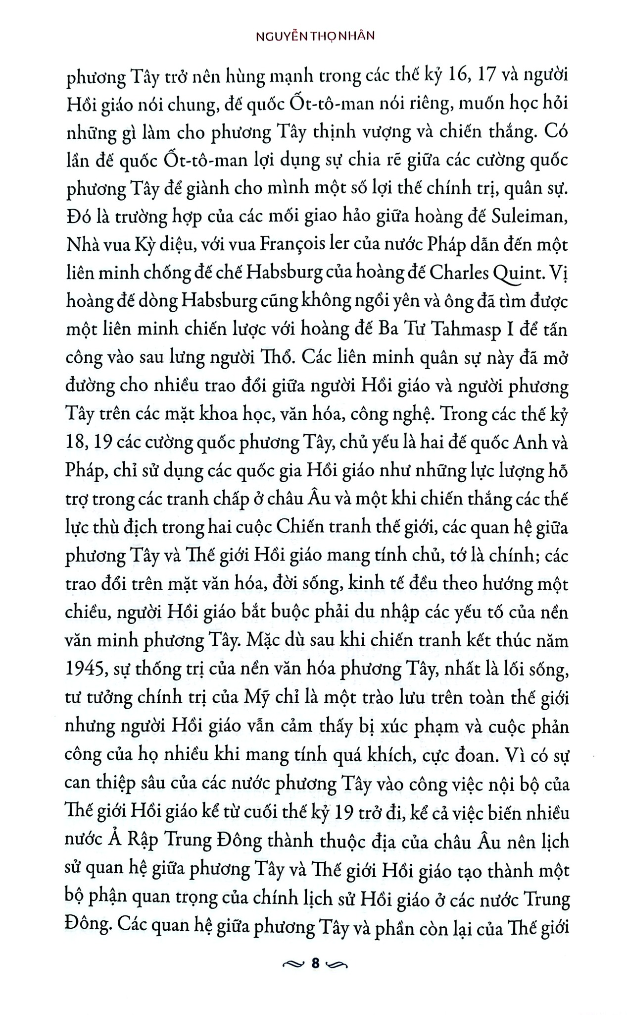 Lịch Sử Các Quan Hệ Giữa Phương Tây Và Thế Giới Hồi Giáo - Nguyễn Thọ Nhân