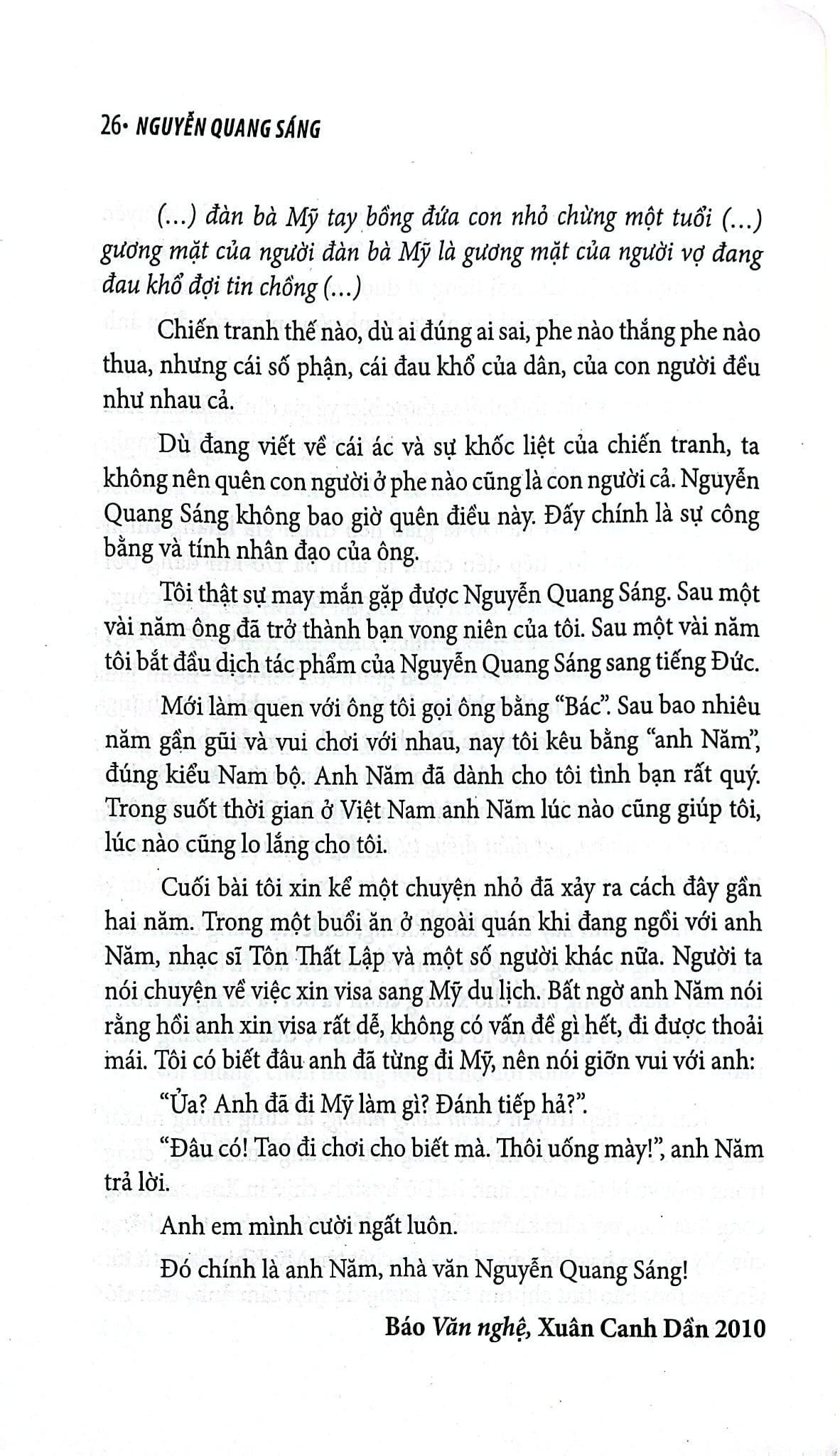 Văn Và Đời - Nguyễn Quang Sáng