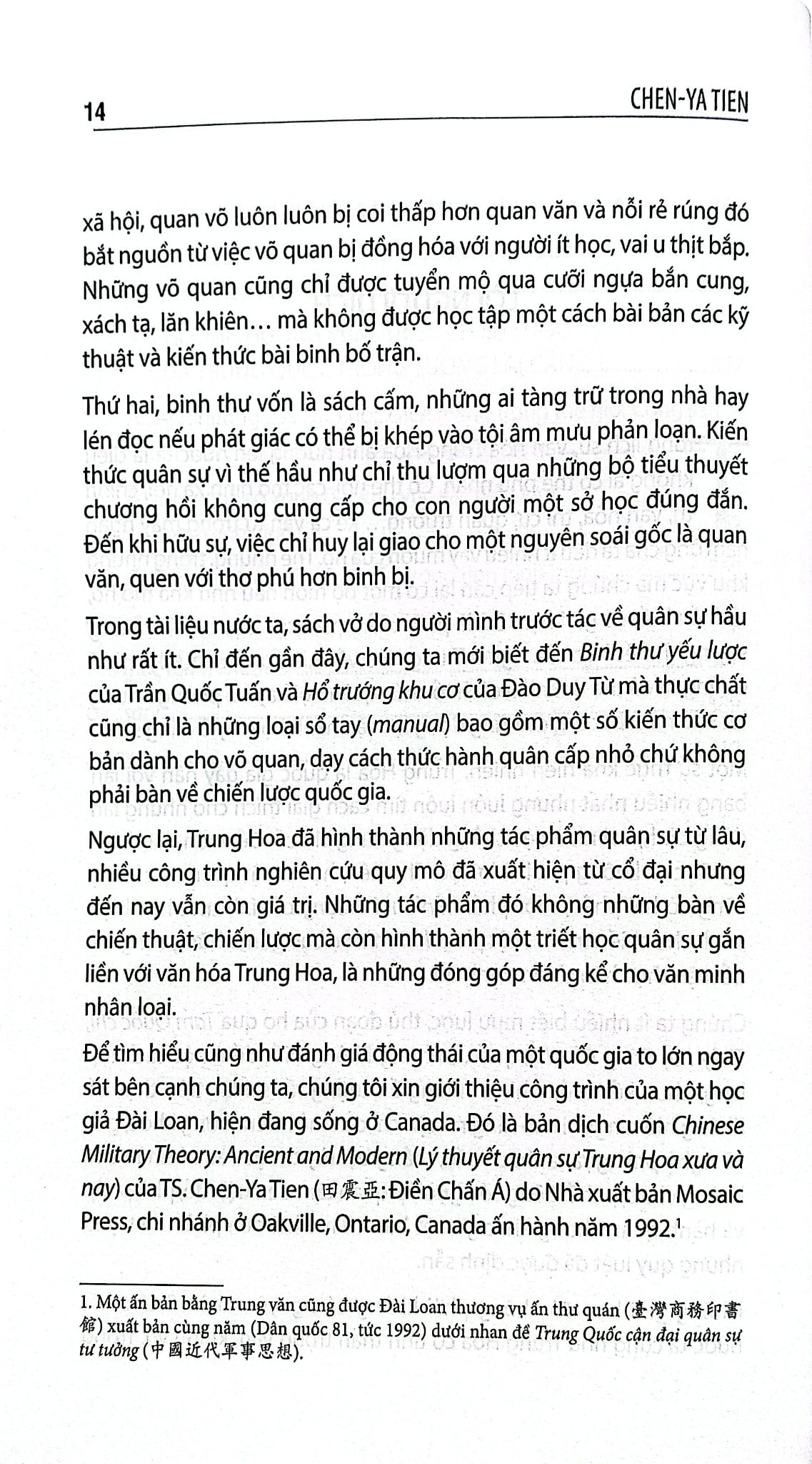 Lý Thuyết Quân Sự Trung Hoa Xưa Và Nay - Chen-Ya Tien