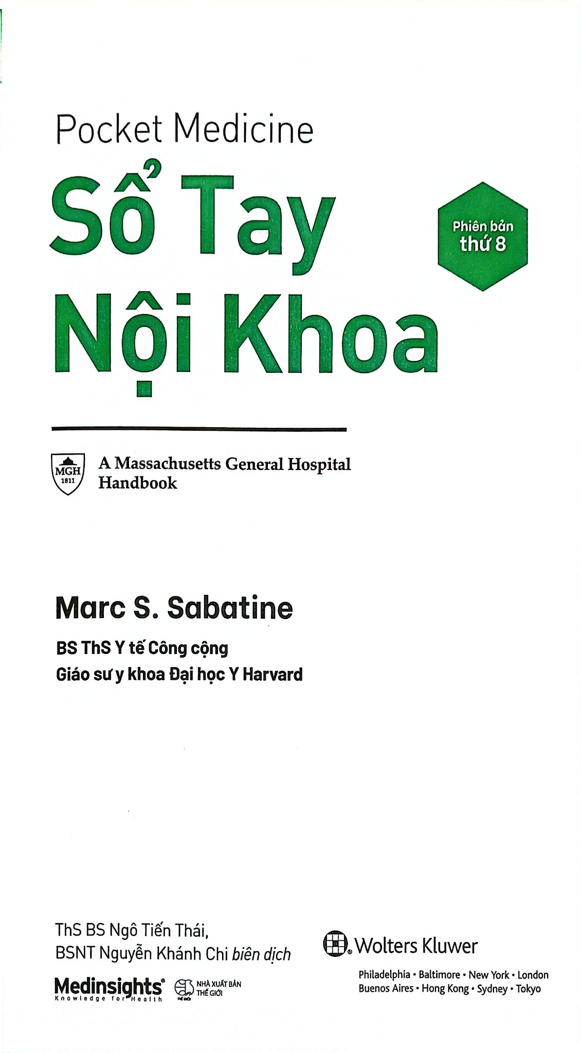 Pocket Medicine - Sổ Tay Nội Khoa - Marc S. Sabatine