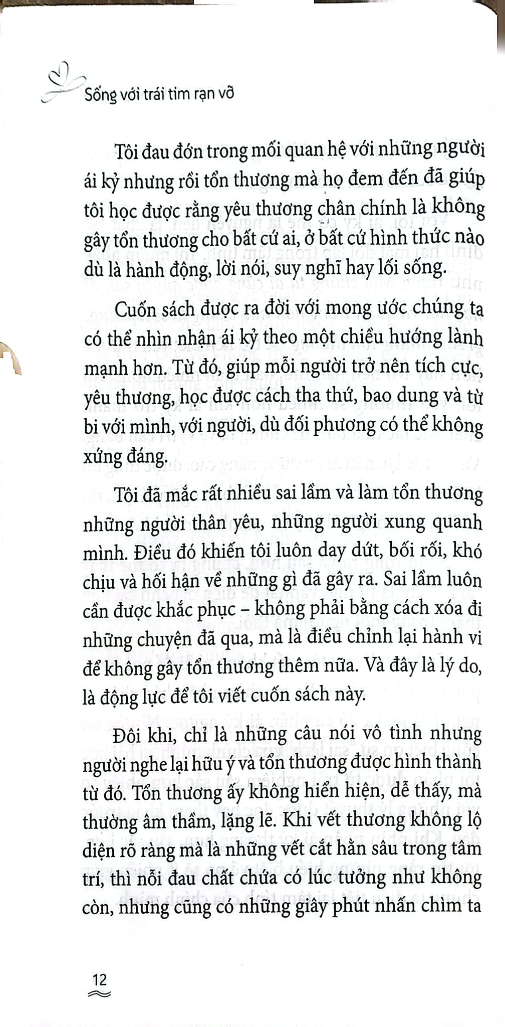 Sống Với Trái Tim Rạn Vỡ (Thoát Khỏi Cái Bóng Ái Kỷ Và Ái Kỷ Ngược) - Hồ Ngọc Mai Hương