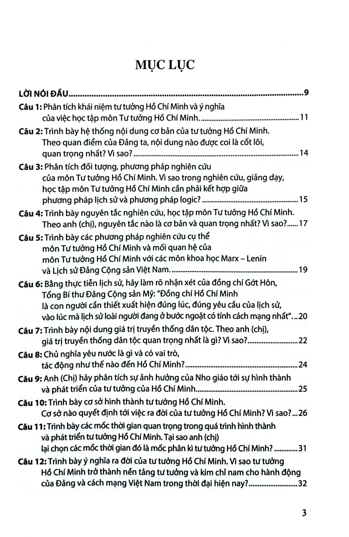 Hệ Thống Câu Hỏi Ôn Tập Môn Tư Tưởng Hồ Chí Minh - Dương Văn Khoa (Chủ biên)