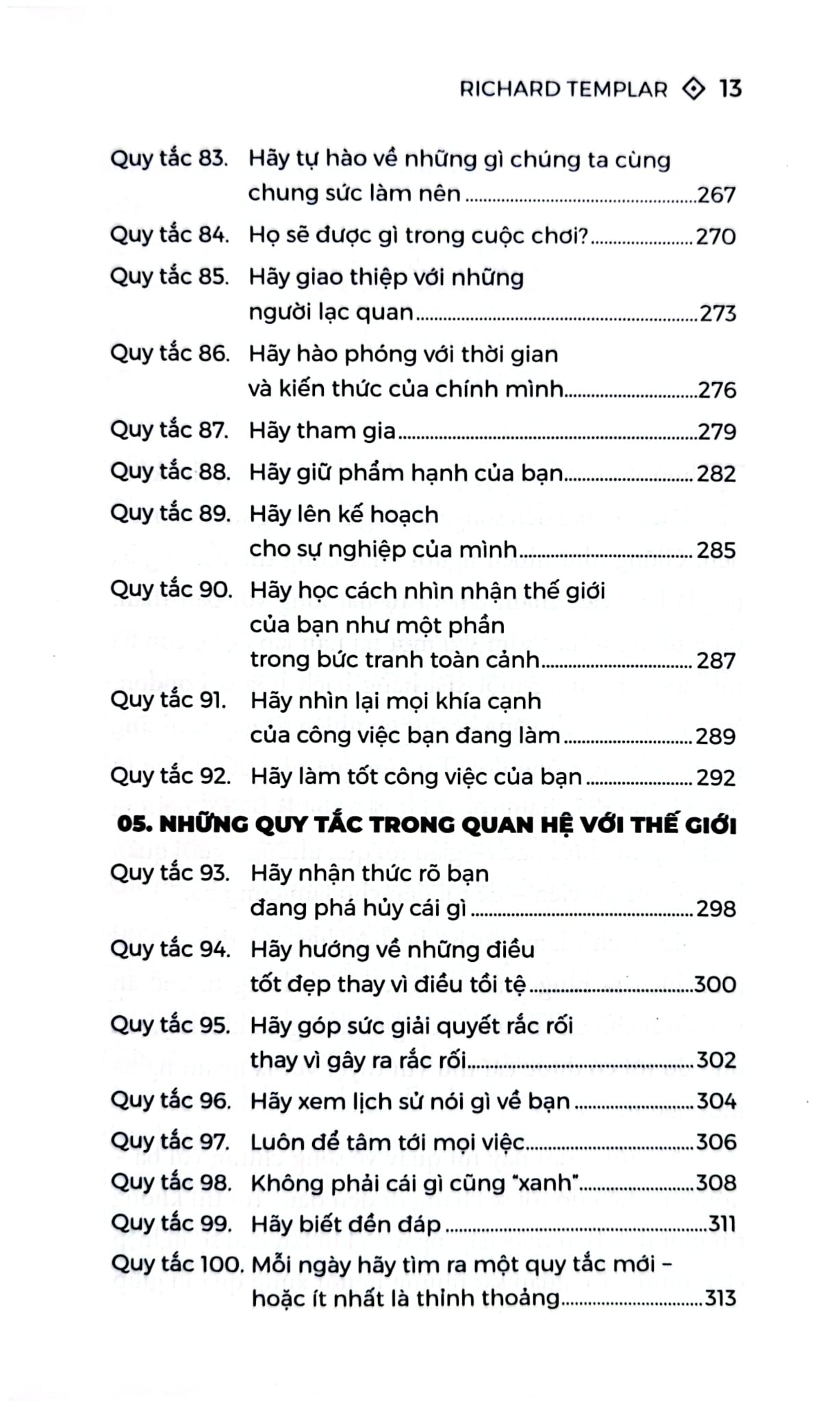 Những Quy Tắc Trong Cuộc Sống - Richard Templar