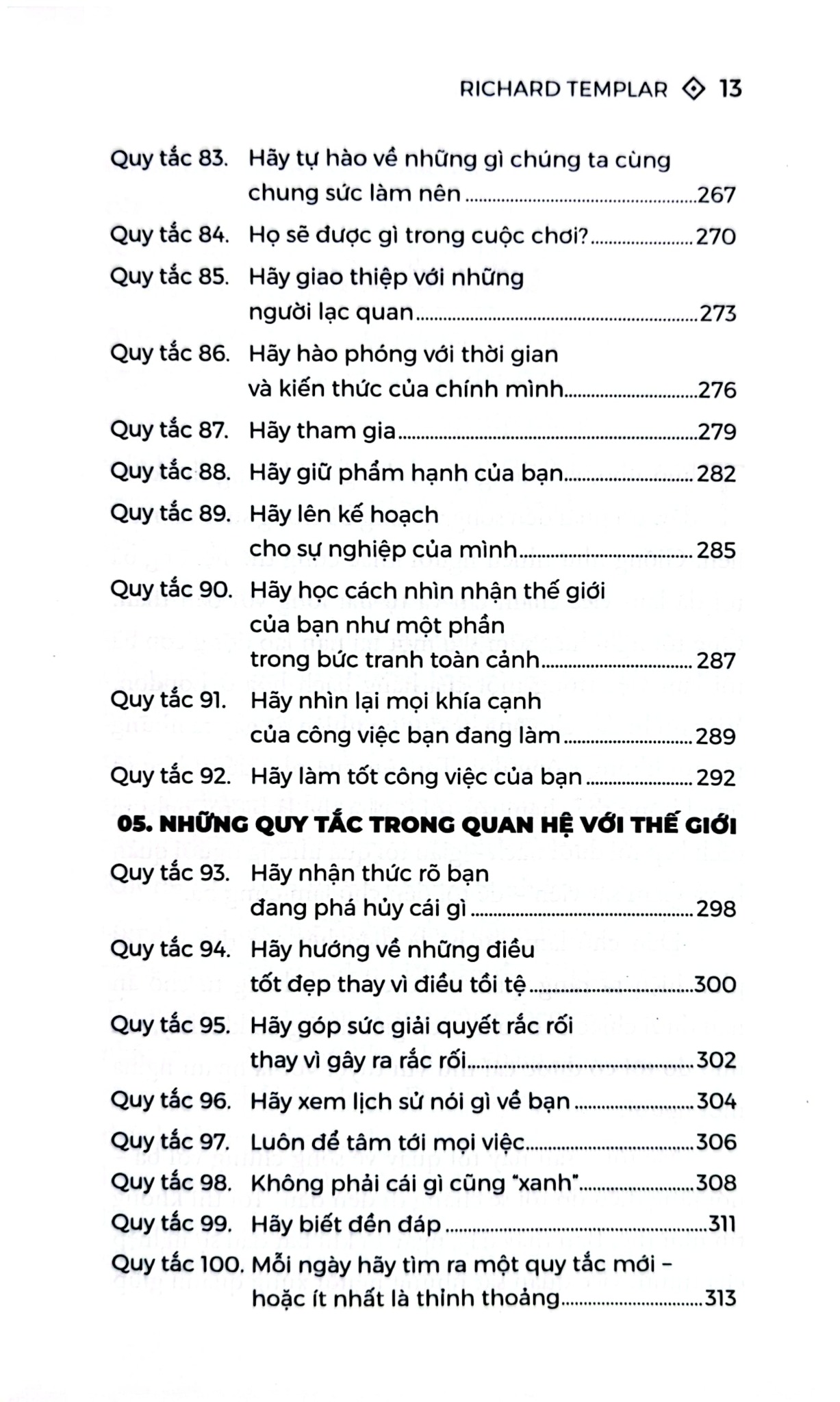 Những Quy Tắc Trong Cuộc Sống - Richard Templar