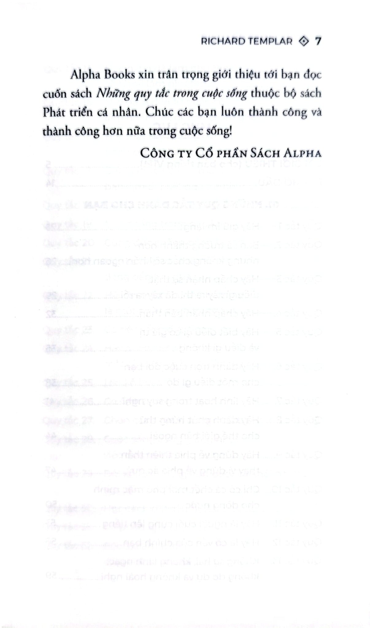 Những Quy Tắc Trong Cuộc Sống - Richard Templar