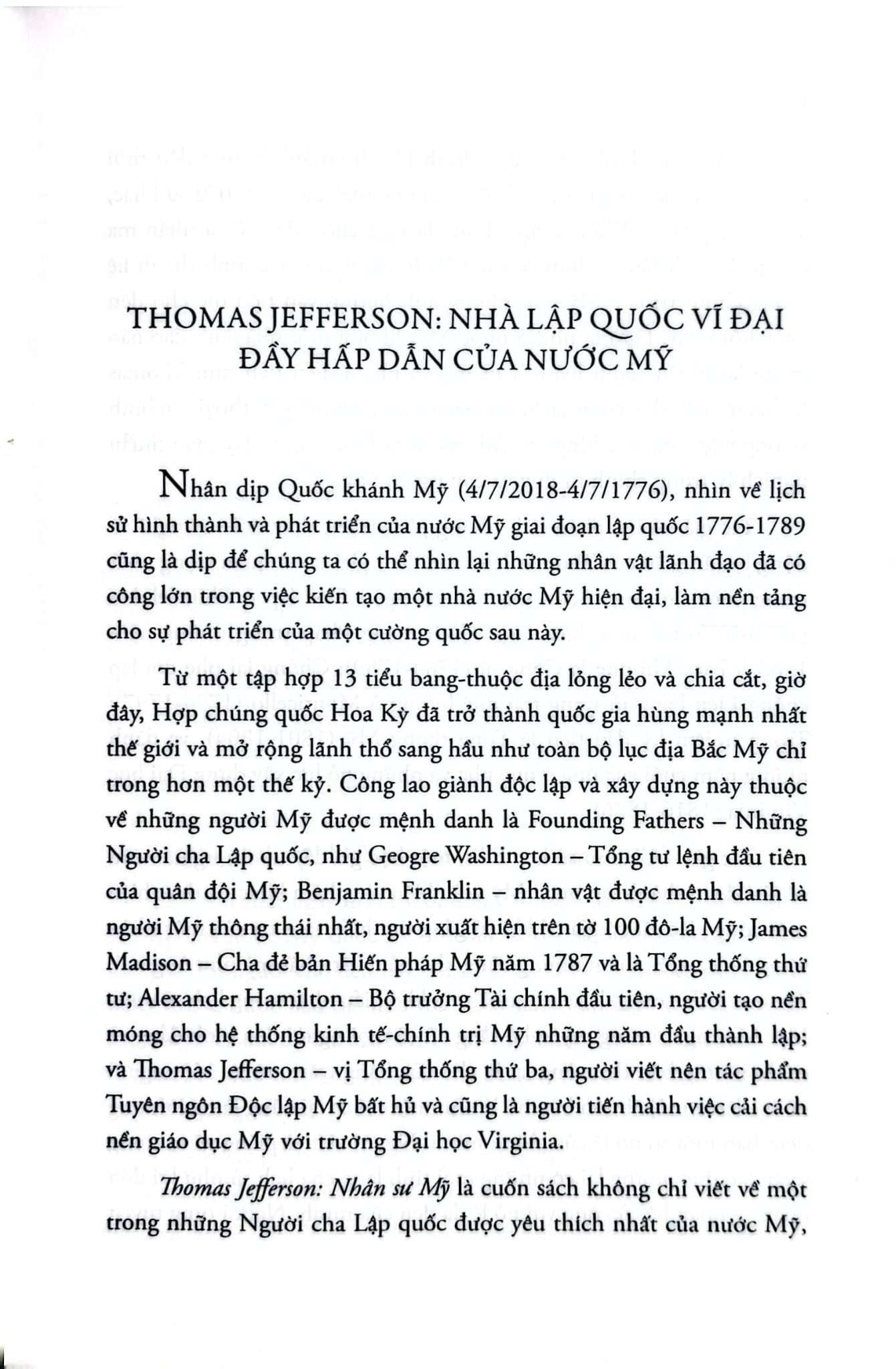 Thomas Jefferson: Nhân Sự Mỹ - Joseph J Ellis