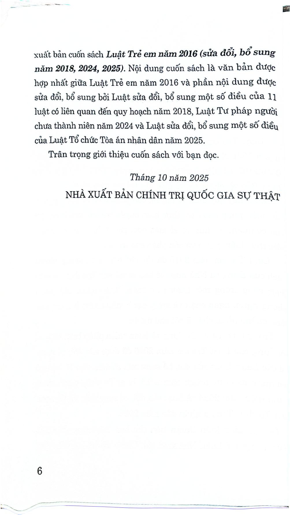 Luật Trẻ Em Năm 2016 (Sửa Đổi, Bổ Sung Năm 2018, 2024, 2025) - Quốc hội