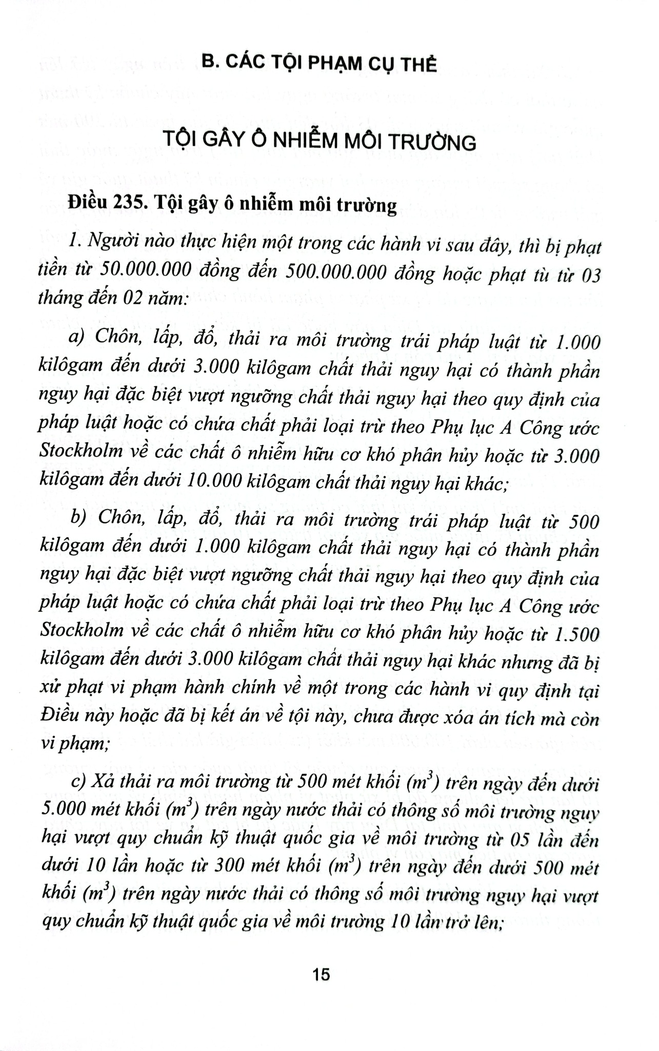 Bình Luận Bộ Luật Hình Sự Năm 2015 - Phần Thứ Hai - Các Tội Phạm Chương XIX -  Các Tội Phạm Về Môi Trường (NXBLĐ) - Đinh Văn Quế