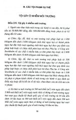 Bình Luận Bộ Luật Hình Sự Năm 2015 - Phần Thứ Hai - Các Tội Phạm Chương XIX -  Các Tội Phạm Về Môi Trường (NXBLĐ) - Đinh Văn Quế
