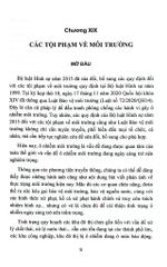 Bình Luận Bộ Luật Hình Sự Năm 2015 - Phần Thứ Hai - Các Tội Phạm Chương XIX -  Các Tội Phạm Về Môi Trường (NXBLĐ) - Đinh Văn Quế