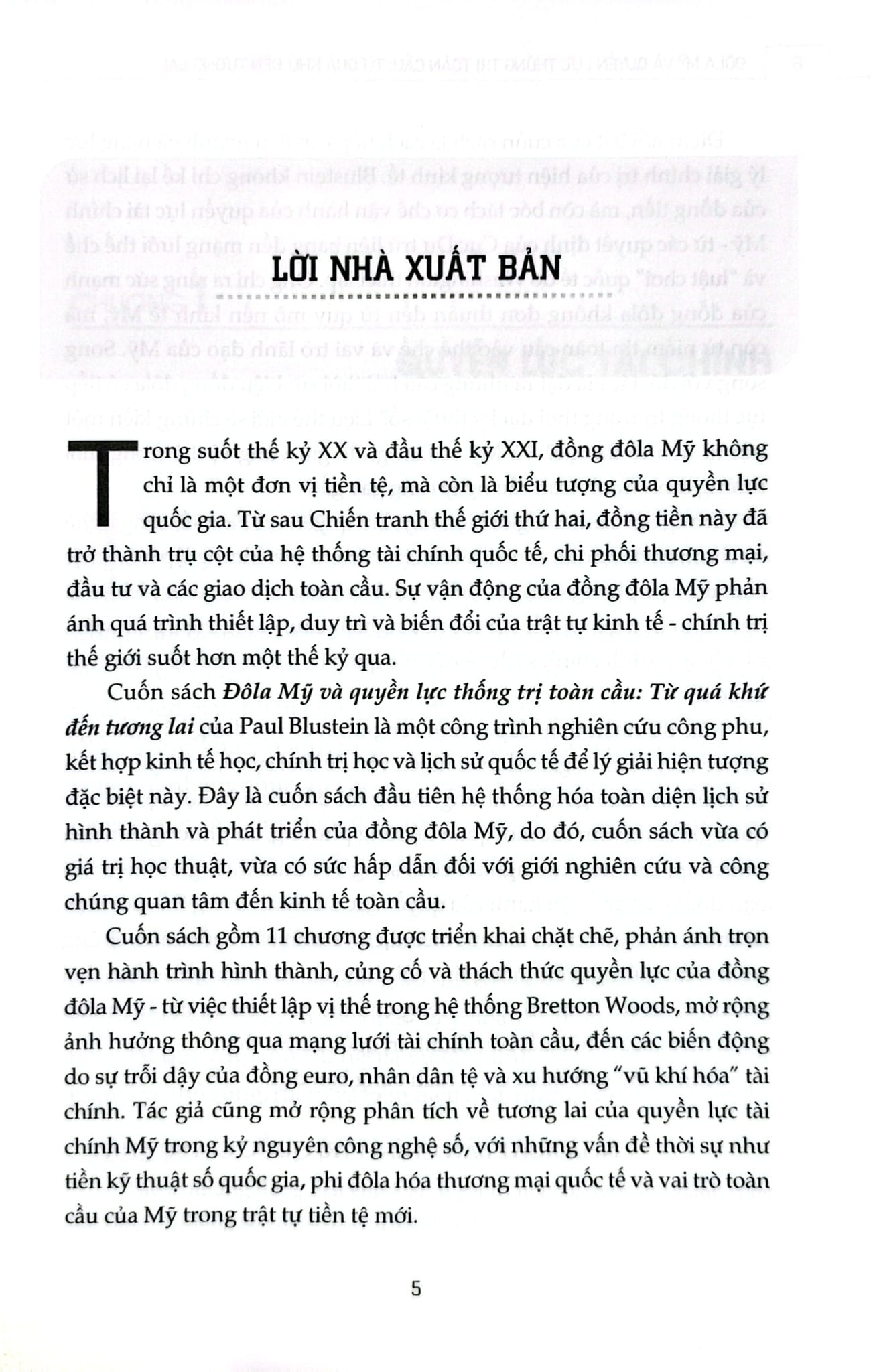 Đô La Mỹ Và Quyền Lực Thống Trị Toàn Cầu - Từ Quá Khứ Đến Tương Lai - Paul Blustein
