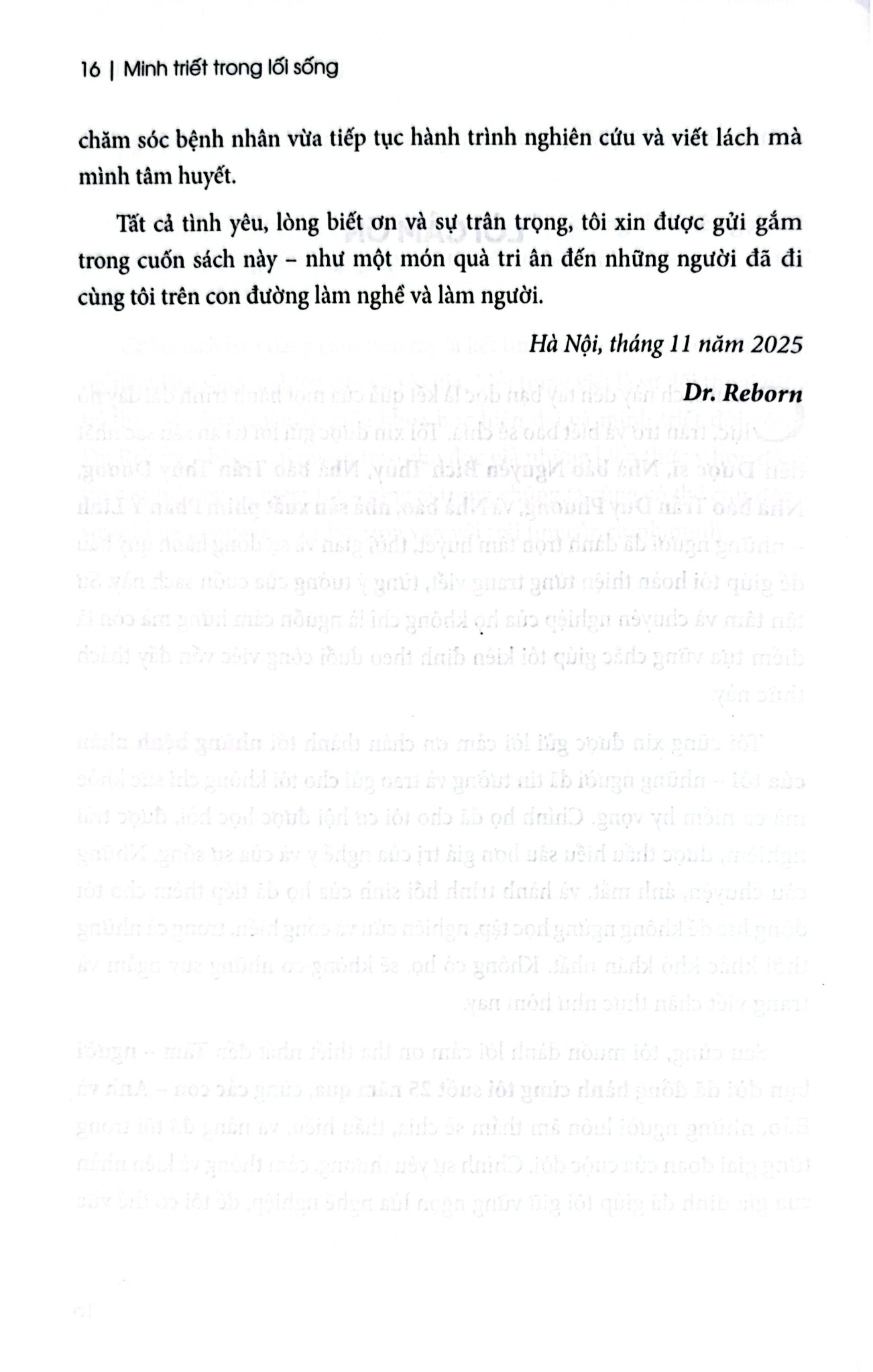 Minh Triết Trong Lối Sống - 
Dr. Reborn