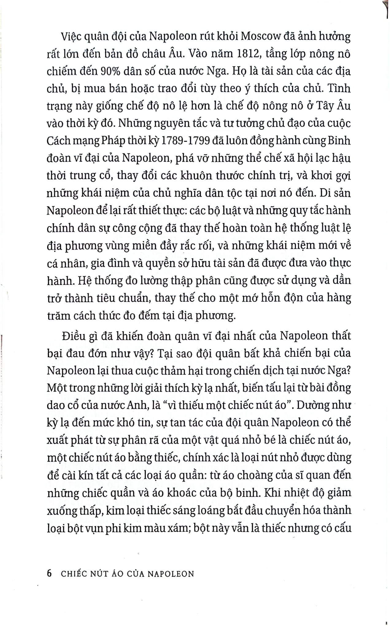 Chiếc Nút Áo Của Napoleon - 17 Phân Tử Thay Đổi Lịch Sử - Penny Le Couteur, Jay Burreson