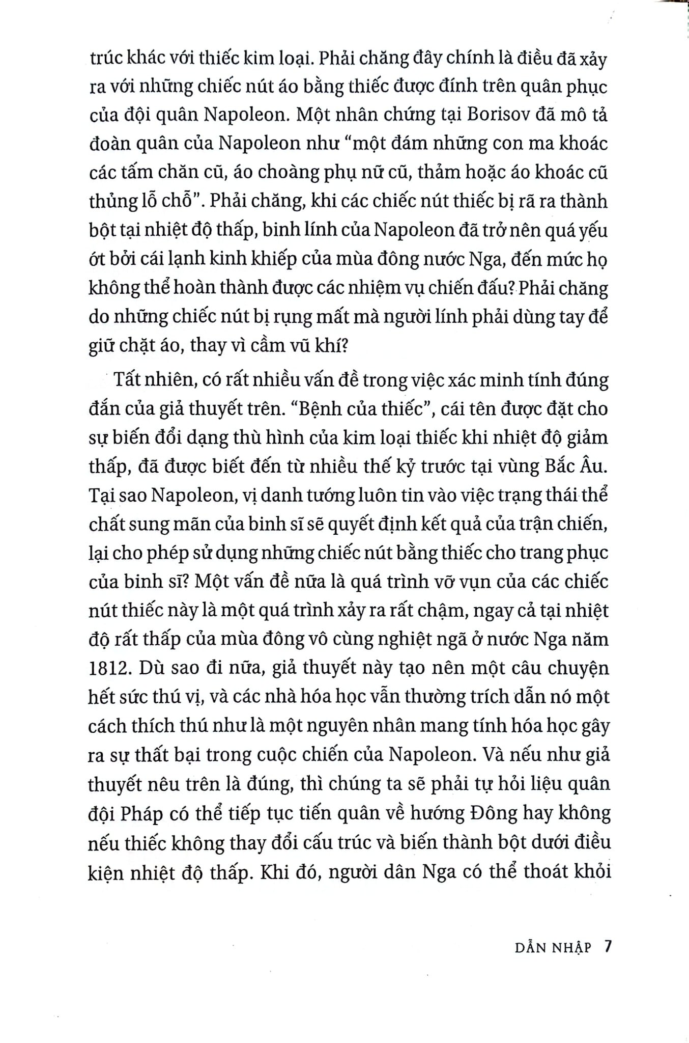Chiếc Nút Áo Của Napoleon - 17 Phân Tử Thay Đổi Lịch Sử - Penny Le Couteur, Jay Burreson