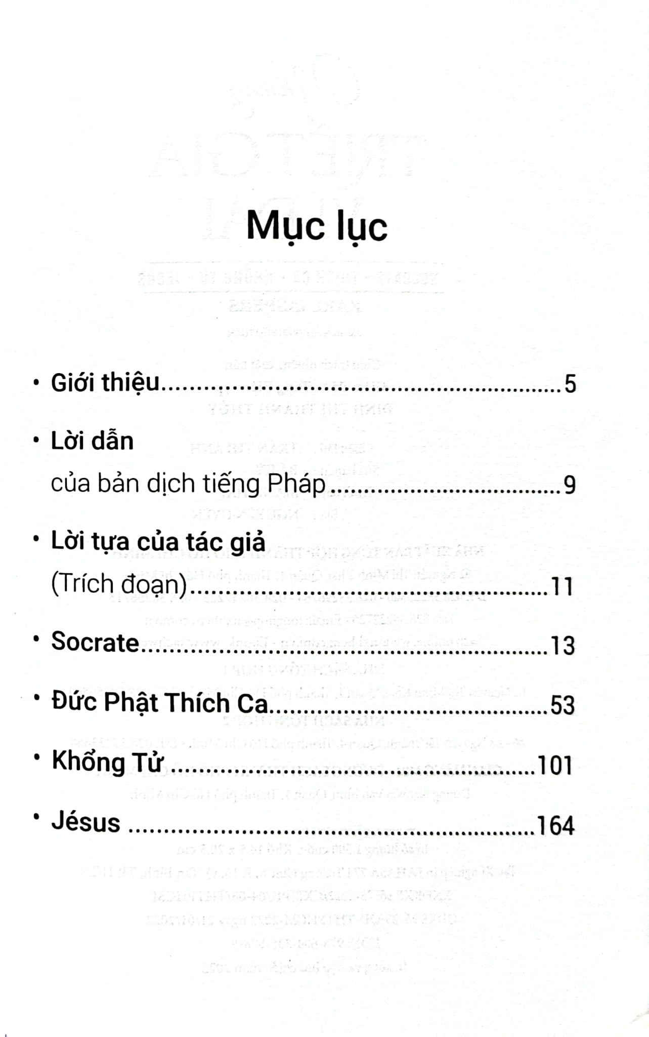 Những Triết Gia Vĩ Đại (Socrate - Thích Ca - Khổng Tử - Jésus) - Karl Jaspers