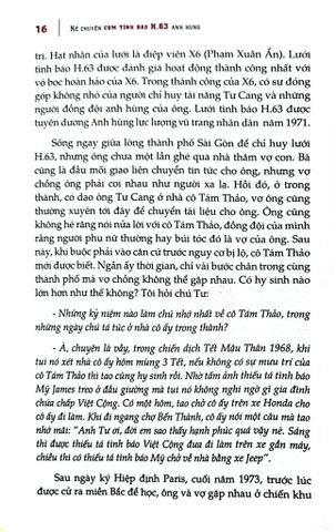  Kể Chuyện Cụm Tình Báo H.63 Anh Hùng - Những Câu Chuyện Tình Báo Thót Tim Không Phải Ai Cũng Biết -  Nguyễn Quang Chánh 
