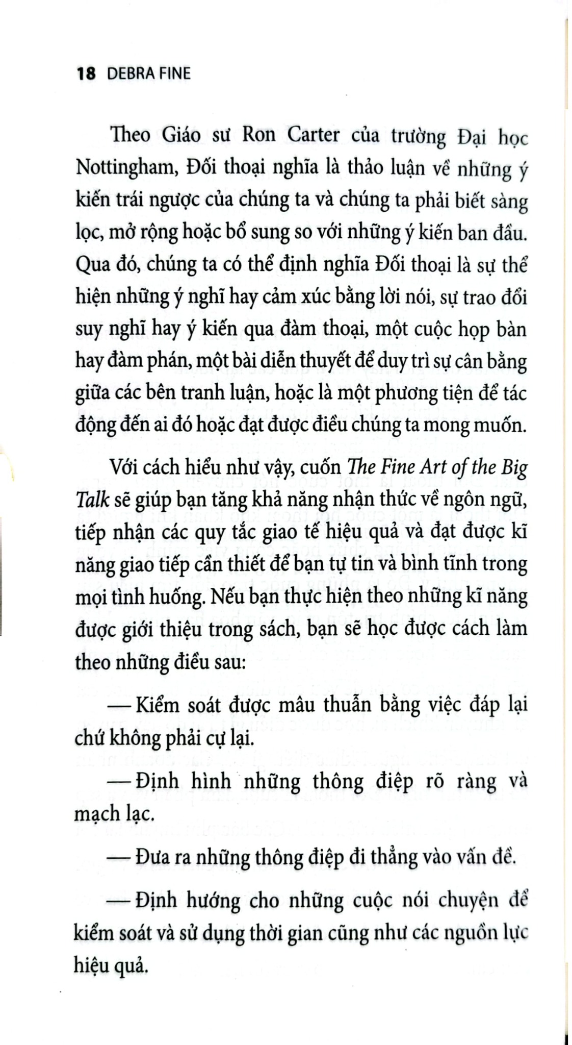 The Fine Art Of The Big Talk - Bí Quyết Chinh Phục Khách Hàng, Thuyết Trình Thành Công Và Giải Quyết Mâu Thuẩn Trong Công Việc - Debra Fine