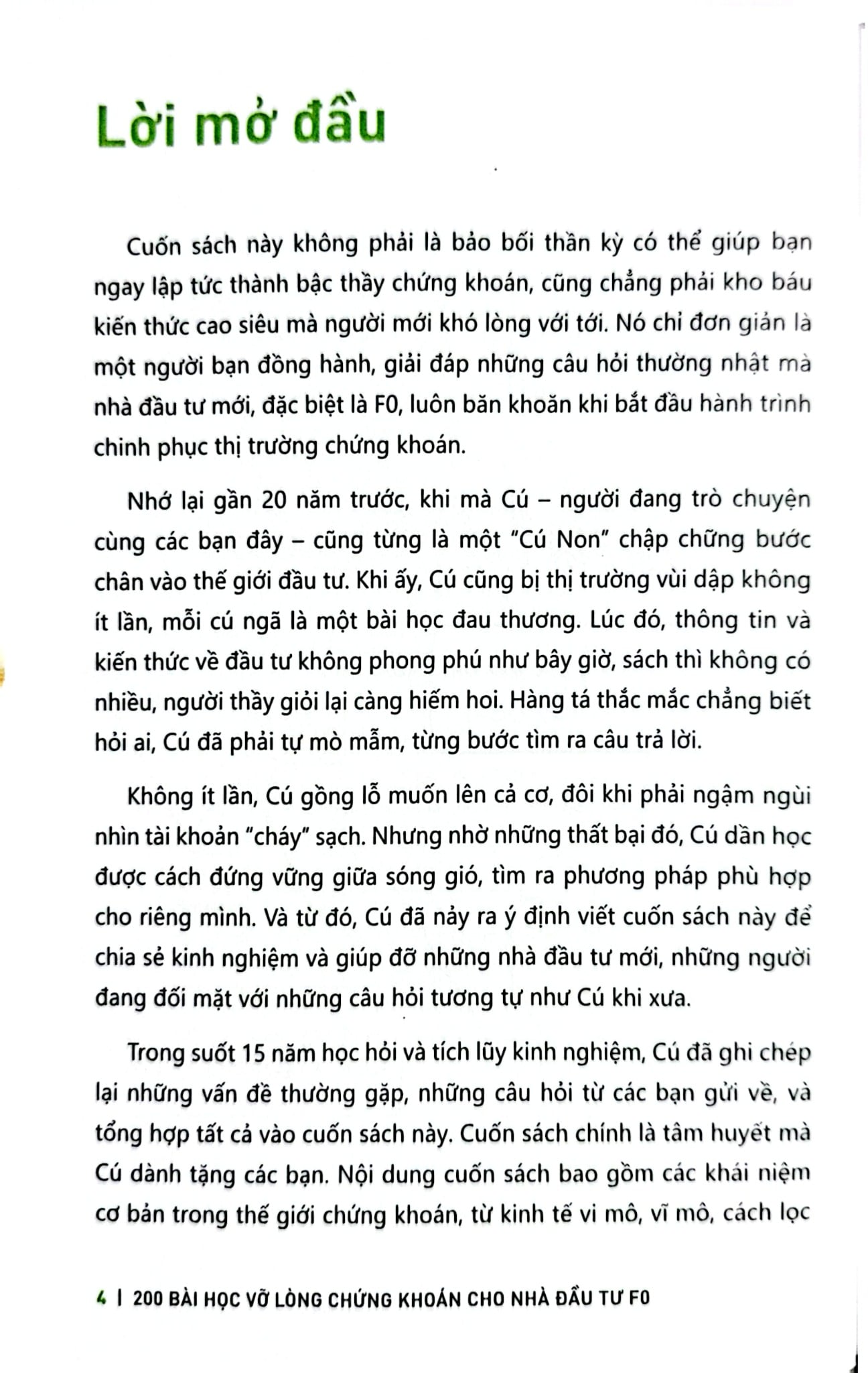 200 Bài Học Vỡ Lòng Chứng Khoán Cho Nhà Đầu Tư F0 - Cú Thông Thái