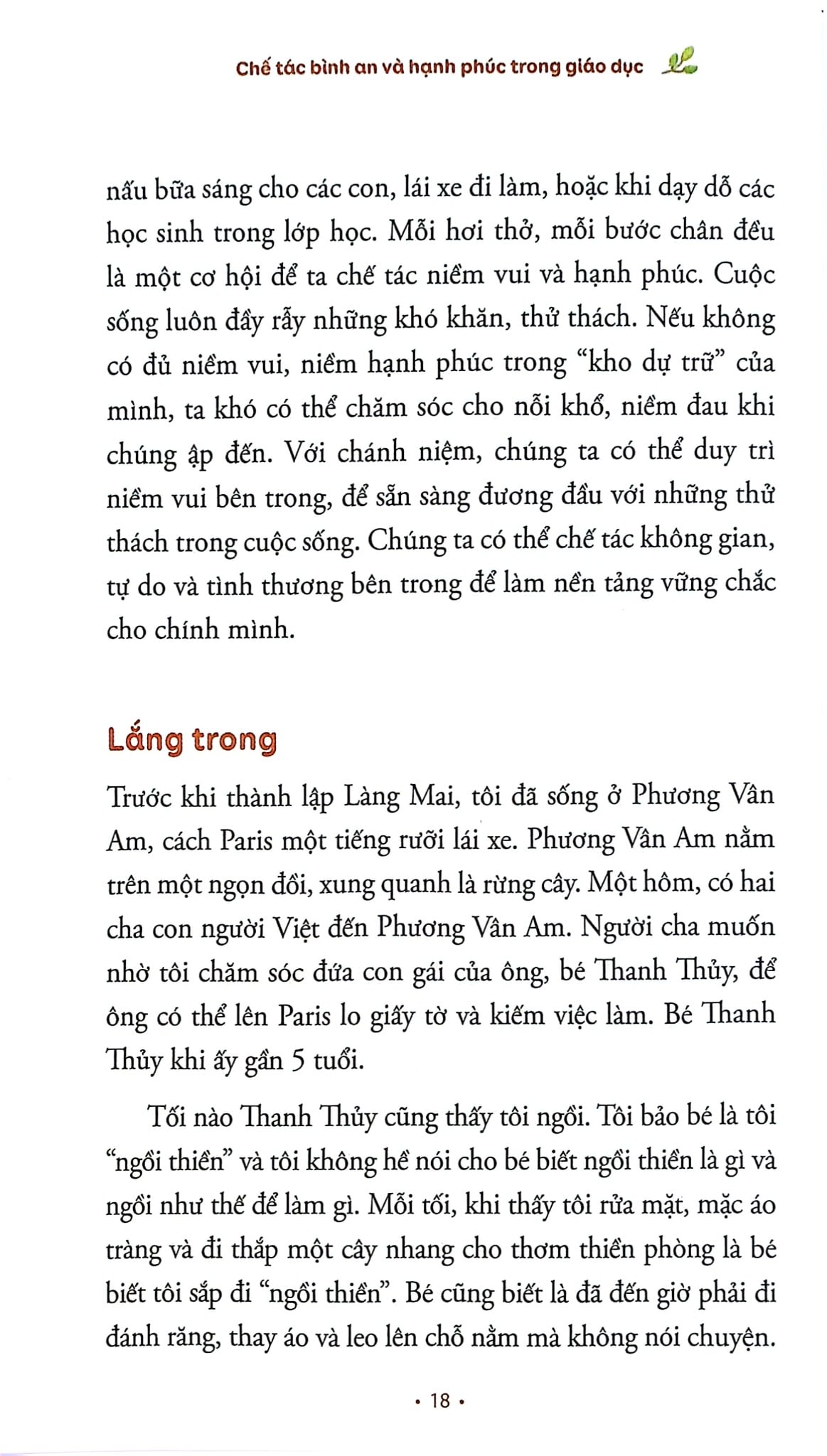 Chế Tác Bình An Và Hạnh Phúc Trong Giáo Dục - Thích Nhất Hạnh
