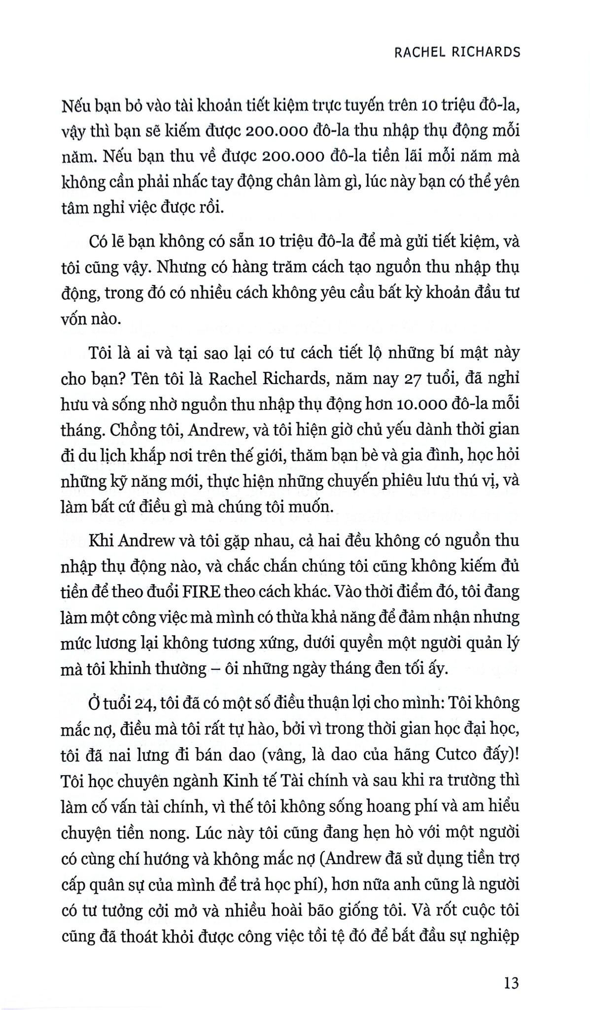 Thu Nhập Thụ Động - 
Rachel Richards