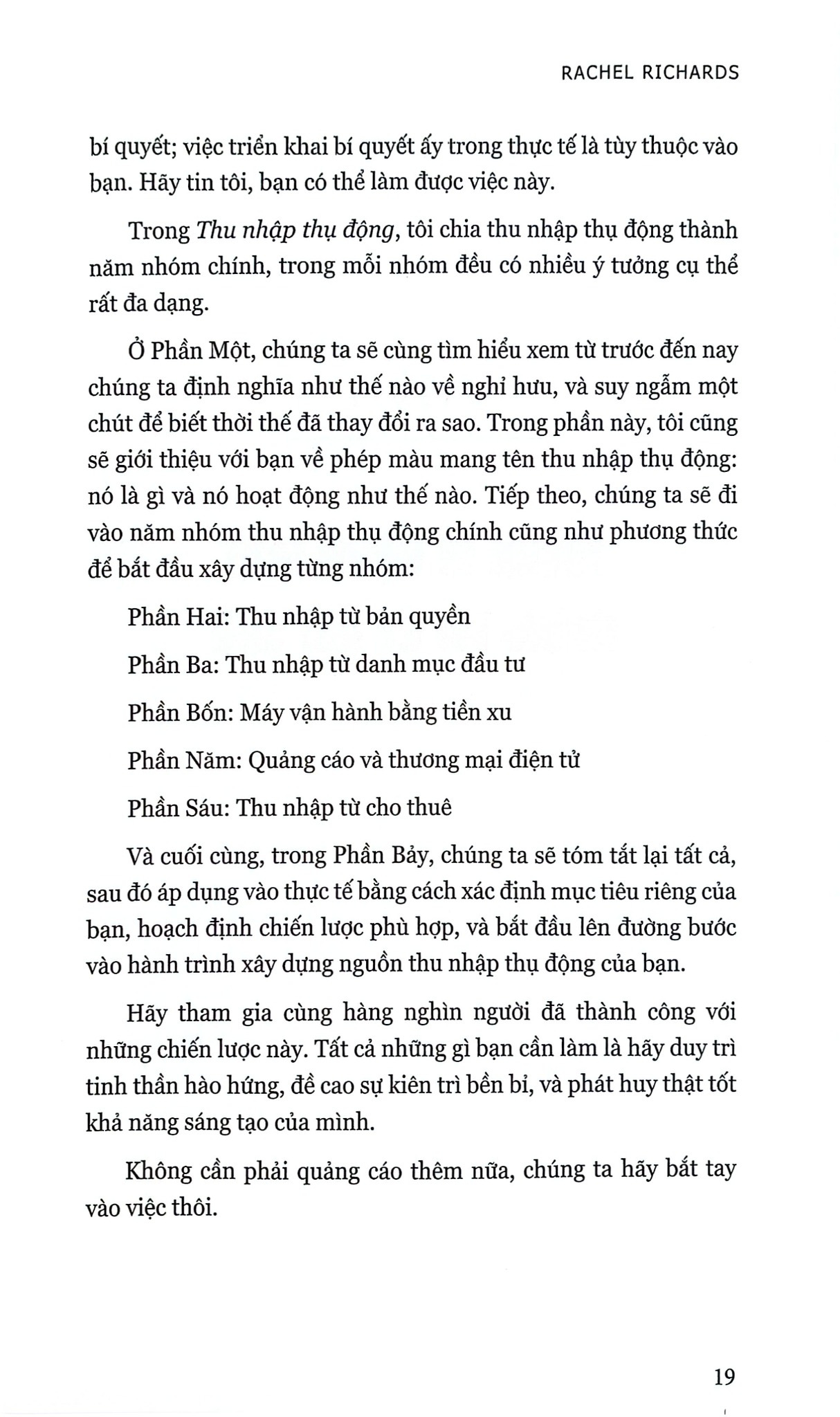 Thu Nhập Thụ Động - 
Rachel Richards