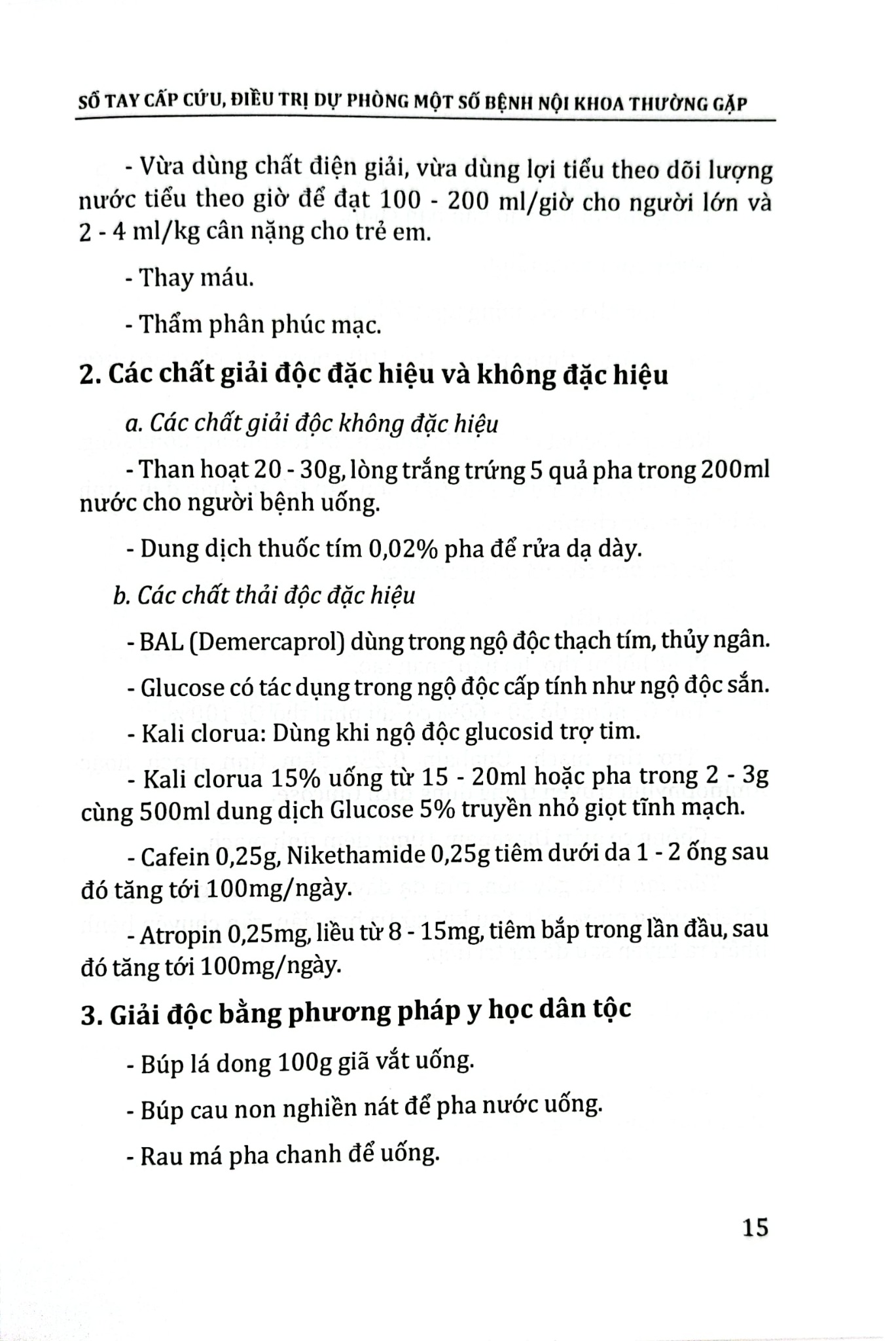 Sổ Tay Cấp Cứu, Điều Trị Dự Phòng Một Số Bệnh Nội Khoa Thường Gặp - ĐH Y Hà Nội