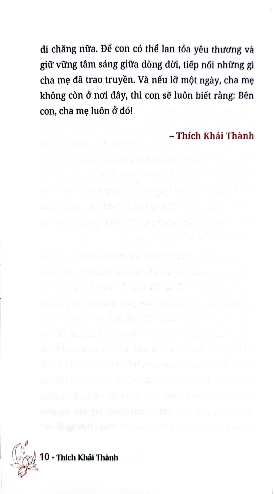 Bên Con - Cha Mẹ Luôn Ở Đó - 
Thích Khải Thành